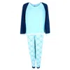 PJ COUTURE WOMEN'S PLUS SIZE PATTERNED JOGGER AND RAGLAN TOP LONG PAJAMA SET