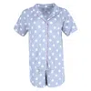 Pj Couture Women's Plus Size Polka Dot Pajama Short Set In Grey