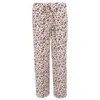 Pj Couture Women's Ribbed Patterned Open Bottom Lounge Pants In Pink