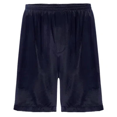 Pj Harlow Men's Adam Satin Boxer With Faux Fly In Black