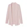 Pj Harlow Amelia Knit Cardigan In Violet In Beige