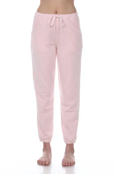 Pj Harlow Blair French Terry Sweat Pant With Satin Trim In Blush In Gold