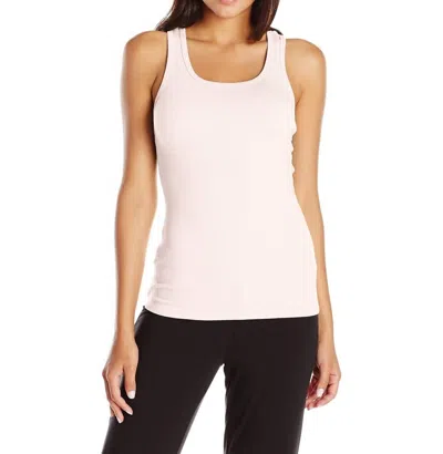 Pj Harlow Charlie Rib Racerback Tank In Blush In Beige