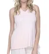 Pj Harlow Cindy Rib V-neck Swing Tank In Blush In Gold