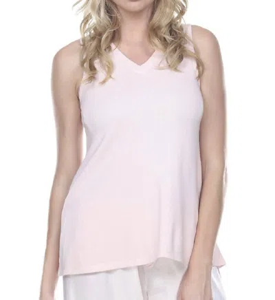Pj Harlow Cindy Rib V-neck Swing Tank In Blush In Gold