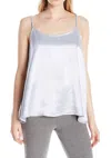 PJ HARLOW DAISY SATIN TANK WITH BRAIDED STRAPS & ELASTIC BACK IN LAVENDER
