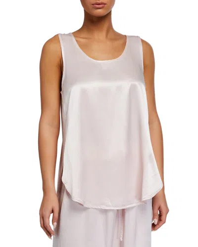 Pj Harlow Jackie Silk Slit Tank Top In Pink