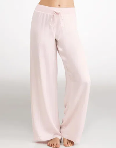 Pj Harlow Jolie Satin Crop Lounge Pants In Blush
