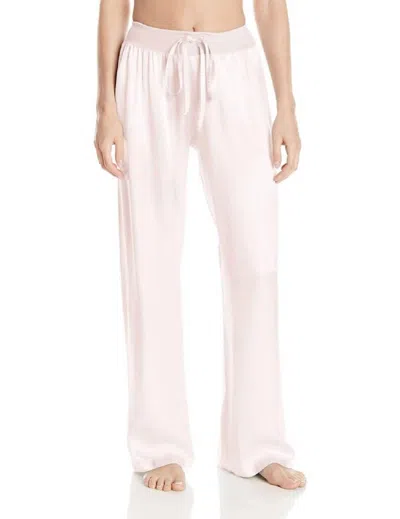 Pj Harlow Jolie Satin Pant With Draw String In Blush In Gold