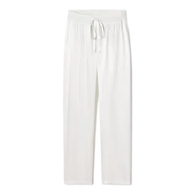 PJ HARLOW JOLIE SATIN PANT WITH DRAW STRING IN PEARL