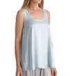 Pj Harlow Laura Pleated Back Camisole In Morning Blue