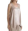 Pj Harlow Laura Satin Racerback Tank In Taupe In Beige