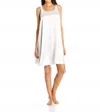Pj Harlow Lindsay Satin And Rib Nightgown In Pearl In Multi