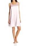 Pj Harlow Lindsay Satin And Rib Nightgown X In Blush In Gold
