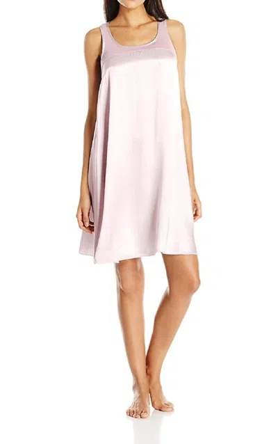 Pj Harlow Lindsay Satin And Rib Nightgown X In Blush In Gold