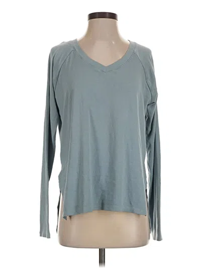 Pj Harlow Long Sleeve Top Gray V-neck Tops
