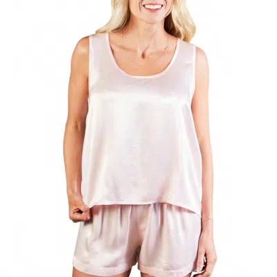 Pj Harlow Marta Satin Cami In Blush In Multi