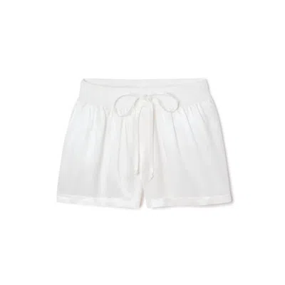 Pj Harlow Mikel Satin Boxer Short With Draw String In Pearl In Multi