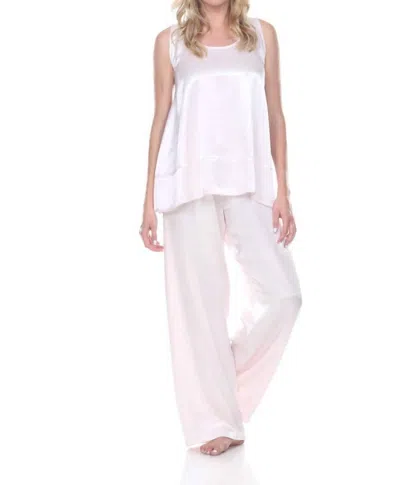 Pj Harlow Natalie Satin Tank With Ruffle In Blush In Gold