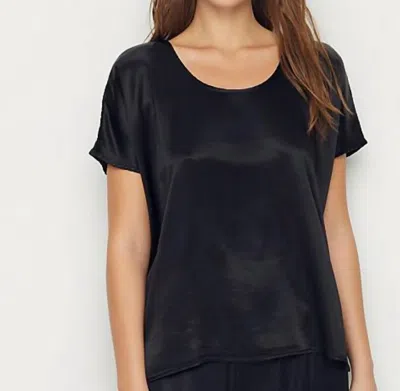 Pj Harlow Roxxy Satin Lounge Top In Black