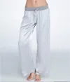 PJ HARLOW SATIN PAJAMA PANT IN SILVER