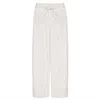Pj Harlow Women's Jolie Satin Capri Pant In Pearl In White