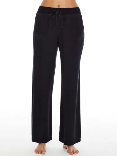 Pj Harlow Women's Jolie Satin Lounge Pants In Black