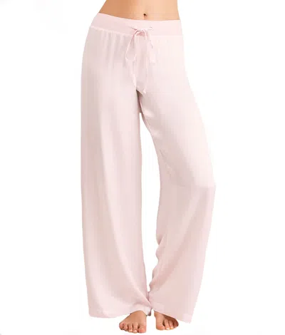 Pj Harlow Jolie Satin Crop Lounge Pants In Blush