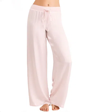 Pj Harlow Jolie Satin Crop Lounge Pants In Blush