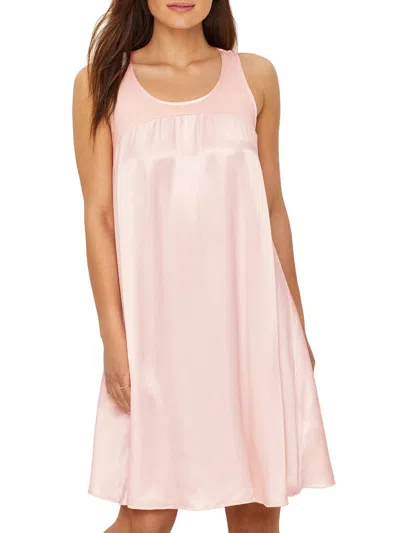 Pj Harlow Lindsay Satin Nightgown In Blush