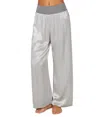 Pj Harlow Women's Lola Satin Lounge Pants In Silver