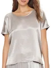 Pj Harlow Roxxy Satin Lounge Top In Multi