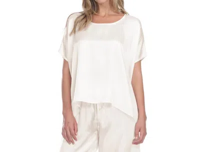 Pj Harlow Women's Roxxy Satin Tee In Eggnog In Multi