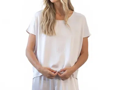 Pj Harlow Women's Roxxy Satin Top In Eggnog In White
