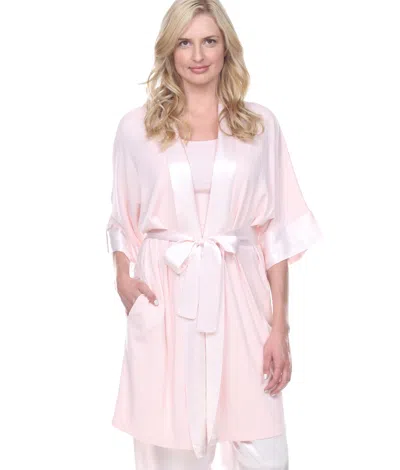 Pj Harlow Women's Shala Ribbed Knit Robe In Pink