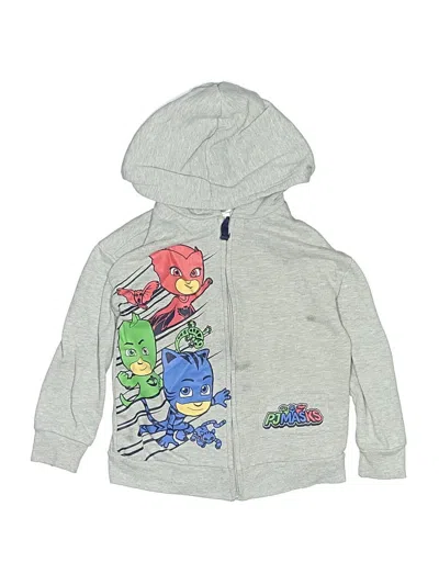 Pre-owned Pj Masks Kids' Zip Up Hoodie In Silver