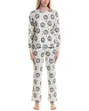 Pj Salvage 2pc Joy World Pajama Set In White
