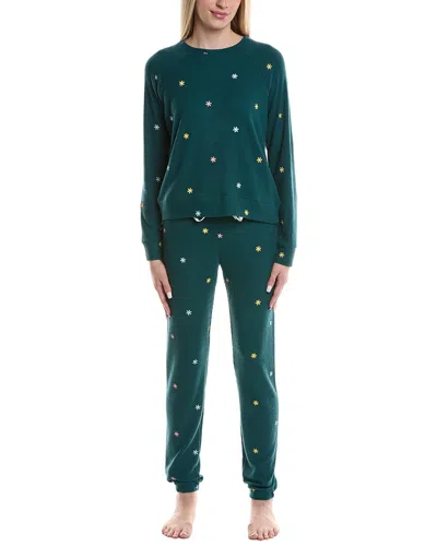 Pj Salvage 2pc Take It Easy Pajama Set In Green
