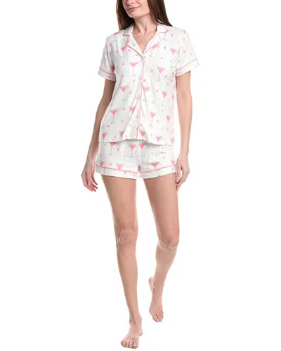 Pj Salvage 3pc Tini Time Pajama Set In White