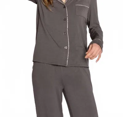 Pj Salvage 3piece Pajama Set In Charcoal In Gray