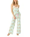 Pj Salvage Adrian Pajama Set In Bright Mint