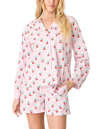 Pj Salvage Afterparty Poplin Pajama Set In Pink