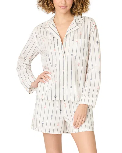 Pj Salvage Afterparty Poplin Pajama Set In White