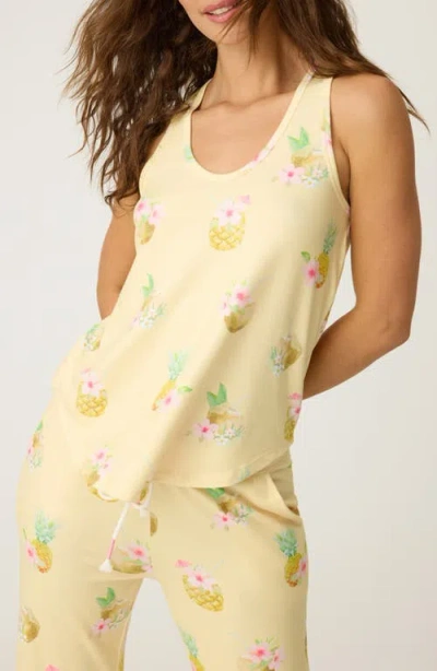 Pj Salvage Aloha Hour Butter Jersey Sleep Tank