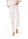 Pj Salvage Apres All Day Ski-print Jogger Pajama Set In Grey