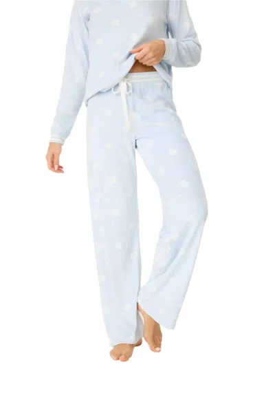 Pj Salvage Après All Day Velour Pant In Blue Whisper In Multi