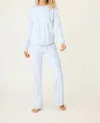 Pj Salvage Après All Day Velour Pj Set In Blue Whisper In Multi
