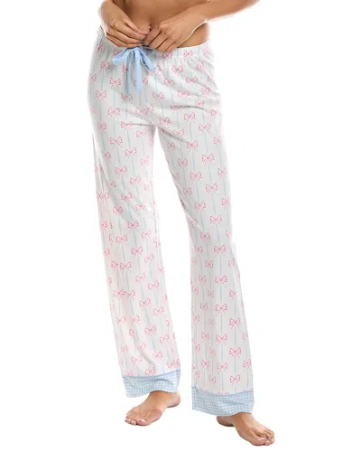 Pj Salvage Band Playful Print Pant In White