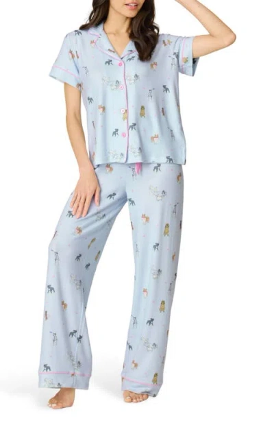 Pj Salvage Bark Park Jersey Pajamas In Blue