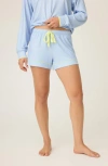Pj Salvage Beautiful Life Jersey Pajama Shorts In Blue